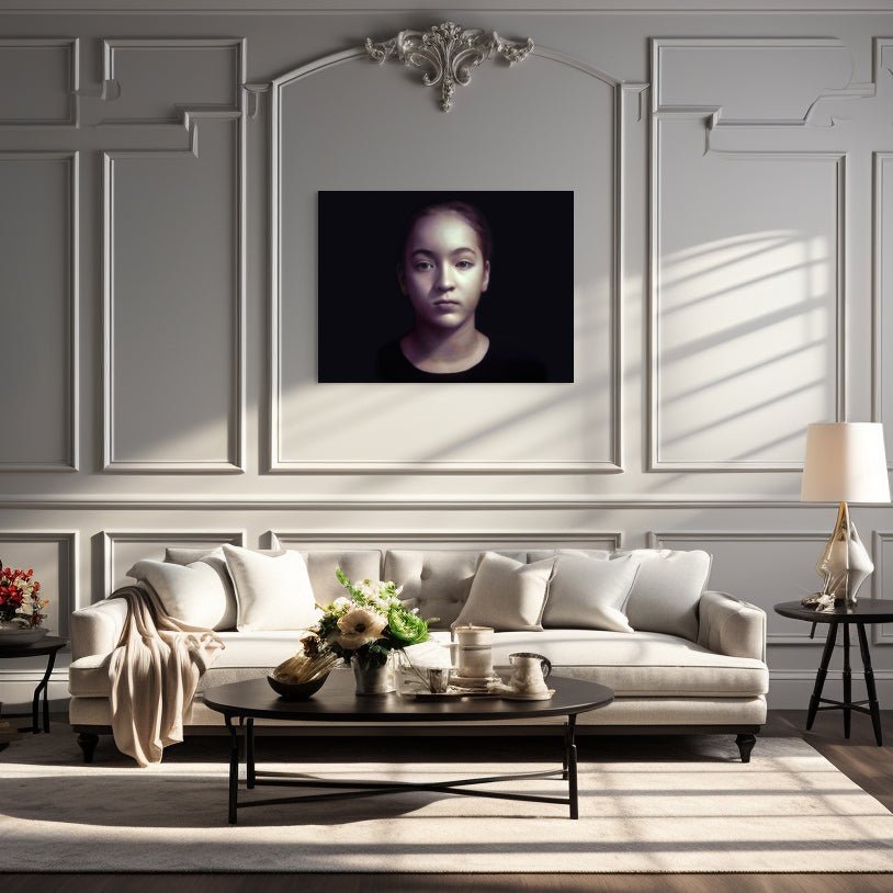 Commission a portrait artist in the UK: Original oil portrait painting "Meg" by Marcus Callum portrait artist UKOriginal Painting: "Meg" (SOLD)